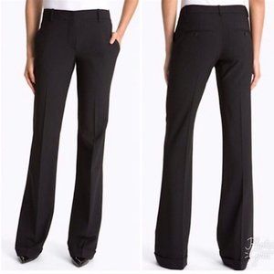 Theory Demetria Black Wool Dress Pants Size 8 Retail $215